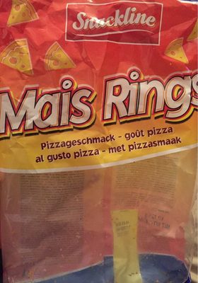 Mais Rings Mit Feinem Pizza-geschmack Im 125g Beutel Von Snackline - 9002859040337