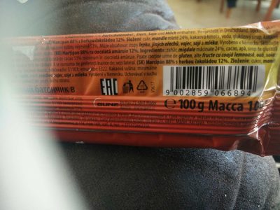 Marzipanriegel Mit Zartbitterschokolade 100g Riegel - 9002859066894