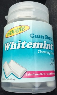 Kaugummi whitemint Zuckerfrei 64,4g Plastikdose Woogie - 9002859079207