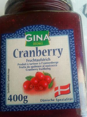 Fruchtaufstrich Cranberry 400g Glas Gina - 9002859083570