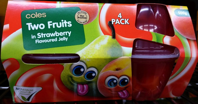 Coles Two Fruits in Strawberry Flavoured Jelly - 9300601261765