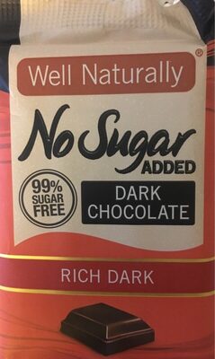 Well Naturally No Added Sugar Rich Dark Chocolate - 9311914611208