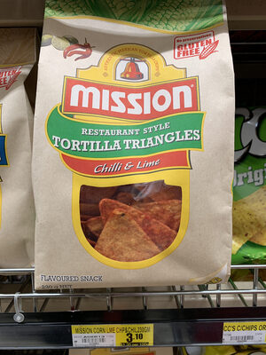 Mission tortilla triangles chili and lime - 9317224401584