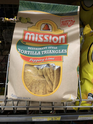 Mission tortilla triangles peppery lime - 9317224401904