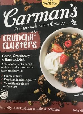 Crunchy clusters Cocoa, crambery & roasdted nut - 9319133334304