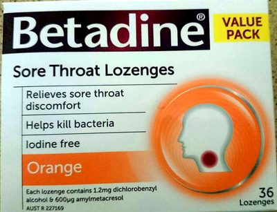 Sore Throat Lozenges - Orange - 9319733003266