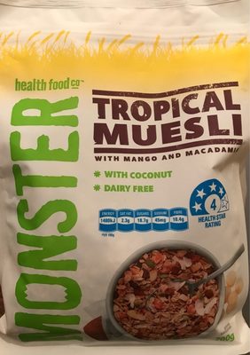 Monster Health Food Monster Muesli Tropical Muesli - 9323795000187