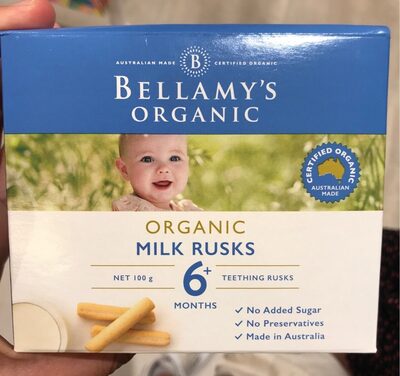 Organic milk rusks - 9332045000044