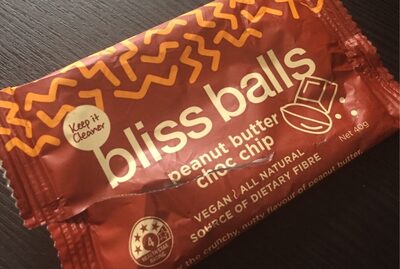 Peanut butter & choc chip Bliss ball - 9352357001089