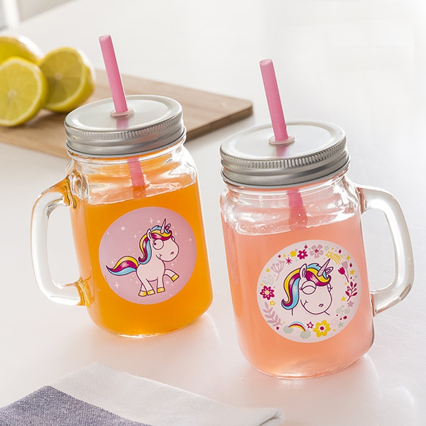 Junior Knows Unicorn Mini Mason Jar Mugs (Set of 2) - junior