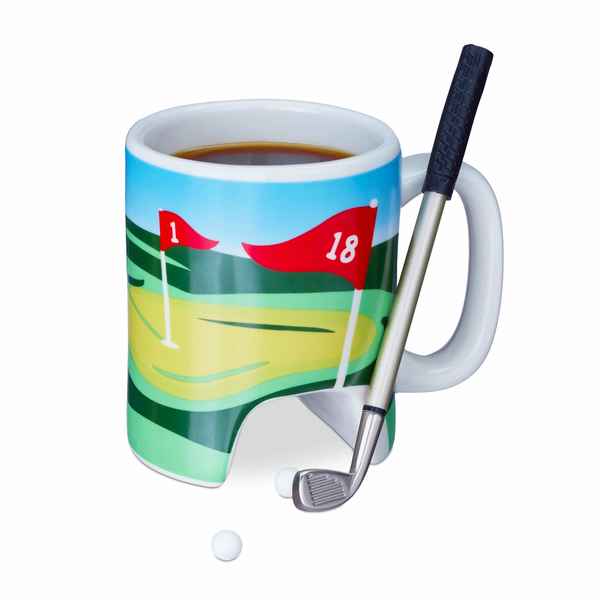 Cup Relaxdays Golf Ceramic (Refurbished D) - cup