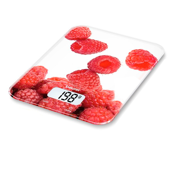 Digital Kitchen Scale Beurer KS 19 berry 5 Kg White Red - digital