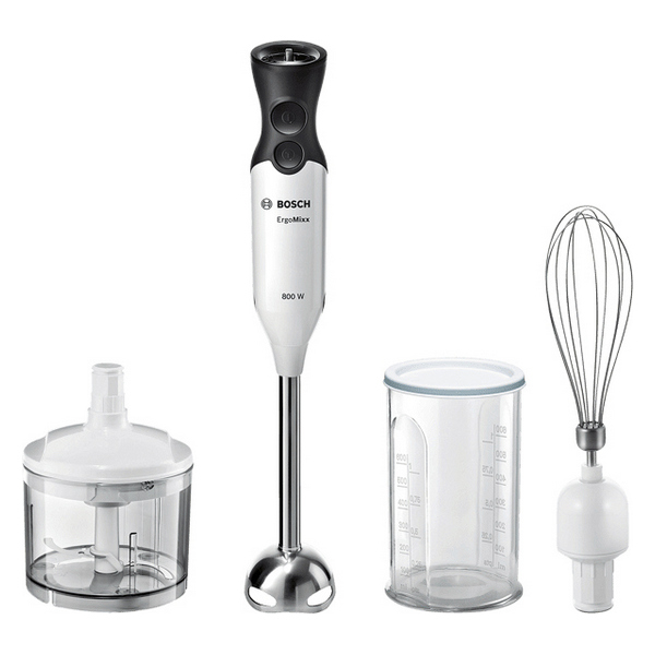 Hand-held Blender BOSCH MS6CA4150 White Anthracite Stainless steel 800 W - hand