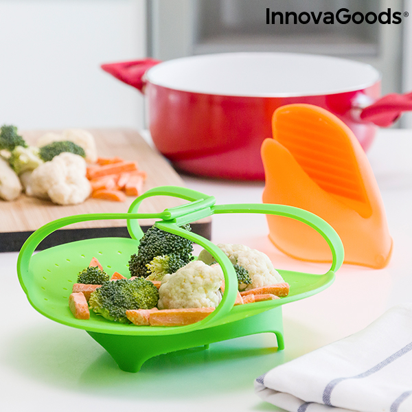 InnovaGoods Silicone Steamer with Mitt - innovagoods