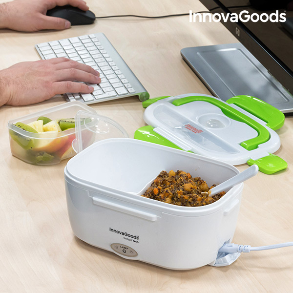 InnovaGoods Electric Lunch Box 40W White Green - innovagoods