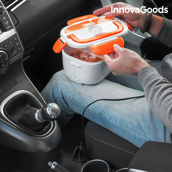 InnovaGoods Electric Lunch Box for Cars 40W 12 V White Orange - innovagoods