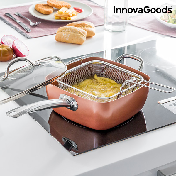 InnovaGoods All-Purpose Copper Pan Set 5 in 1 (4 Pieces) - innovagoods