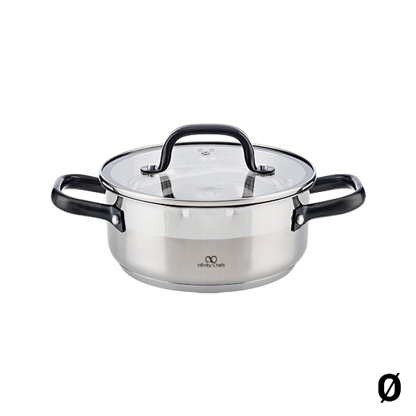 Casserole Infinity Chefs Stainless steel Silver Toughened aluminium - casserole