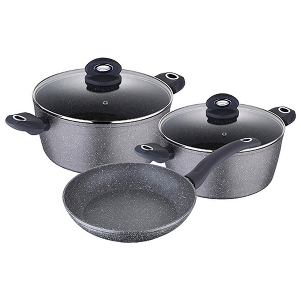 Cookware Bergner Orion Grey Toughened aluminium (5 pcs)