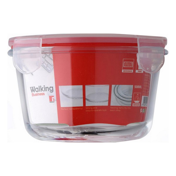 Lunch box Bergner Red Silicone Borosilicate Glass - lunch