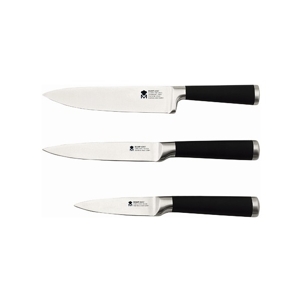 Knife Set Masterpro Foodies Stainless steel (3 pcs) - knife