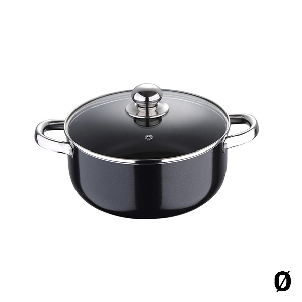 Casserole Pixel Black Stainless steel Toughened aluminium - casserole