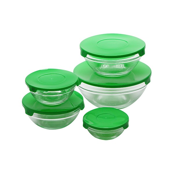 Set of lunch boxes Renberg Green Glass (5 pcs) - set