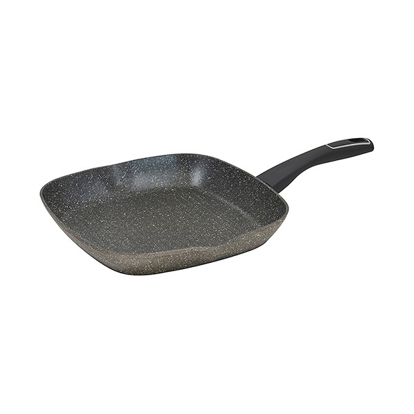 Grill pan Bergner Grey Toughened aluminium (28 x 28 x 4,5 cm) - grill