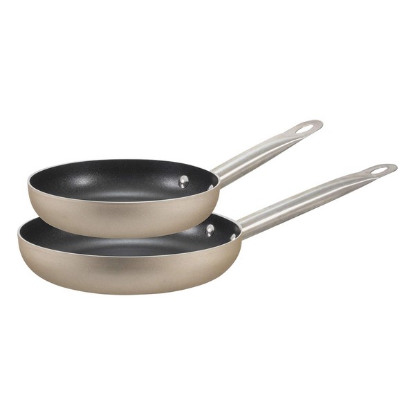 Set of pans Bergner Stainless steel Toughened aluminium champagne (2 pcs) - set