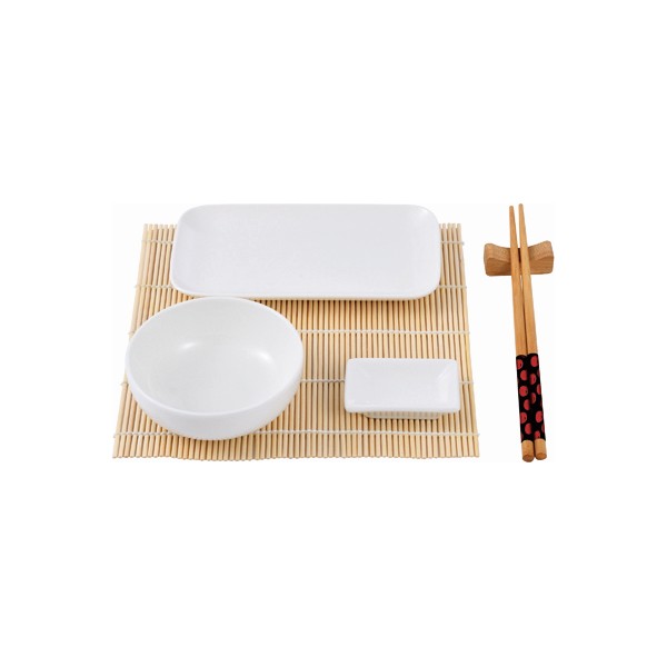 Set of bowls Masterpro Sushi Porcelain Bamboo (12 pcs) - set