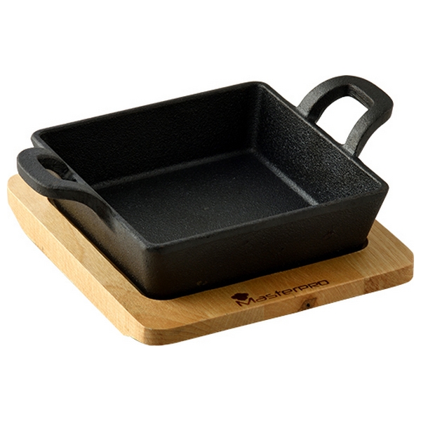 Baking tray Masterpro Black Cast Iron (12,6 x 18,5 x 3,6 cm) - baking