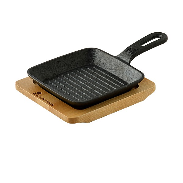 Grill pan Masterpro Black Cast Iron (13,7 x 22,2 x 2,2 cm) - grill