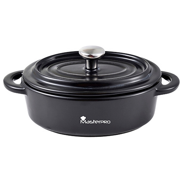 Casserole Masterpro Oval Black Stoneware (16 x 9,8 x 4,5 cm) - casserole