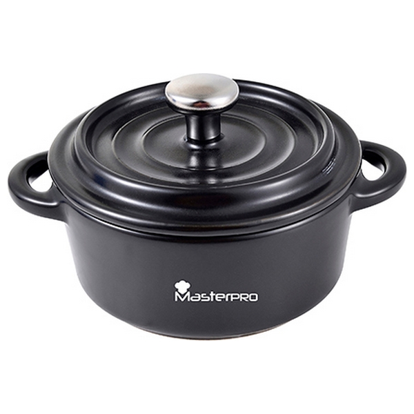 Casserole Masterpro Circular Black Stoneware (12,8 x 10 x 4,5 cm) - casserole