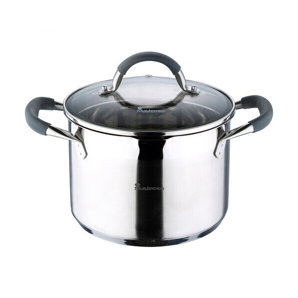 Pot with Glass Lid Bergner Gourmet 8 L Stainless steel - pot