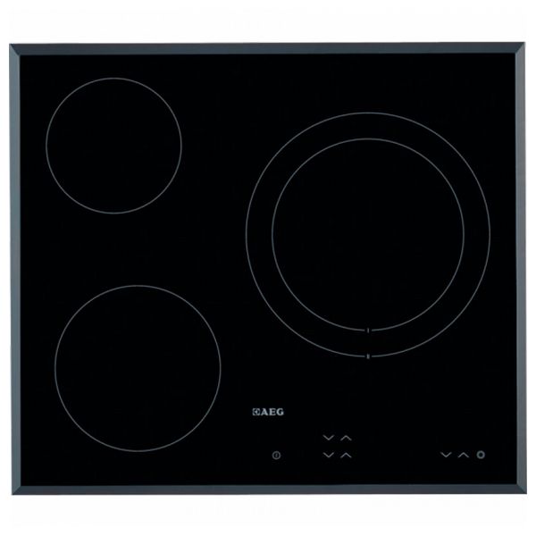 Glass-Ceramic Hob Aeg HK623021FB 60 cm Black (3 Cooking areas) - glass