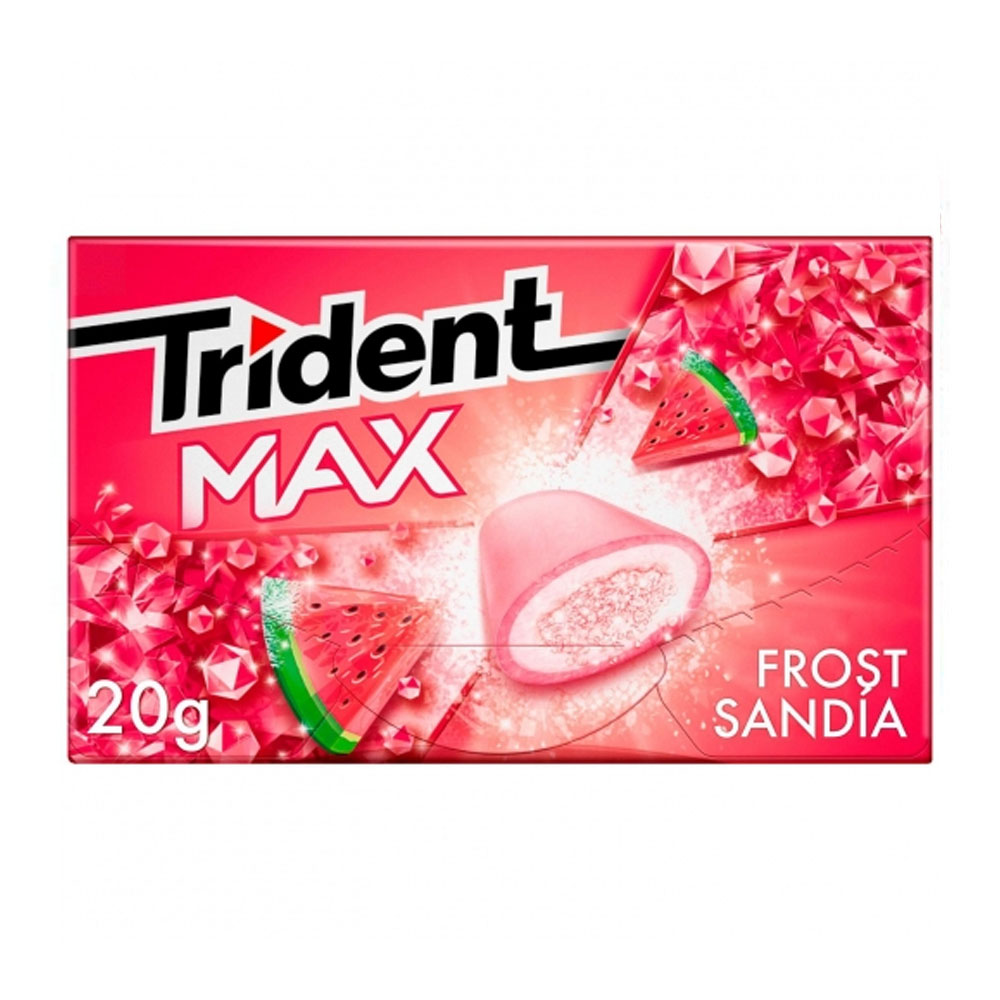 Chewing gum Trident Max Watermelon (3 x 20 gr) - chewing