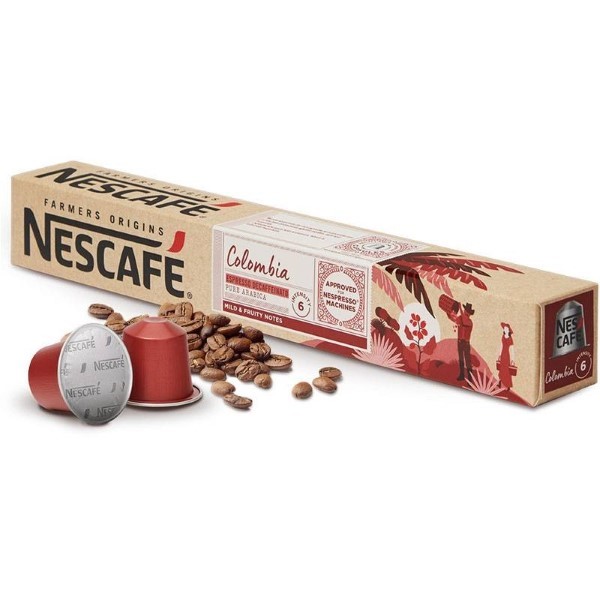 Coffee Capsules FARMERS ORIGINS Nescafé COLOMBIA Decaffeinated (10 uds) - coffee