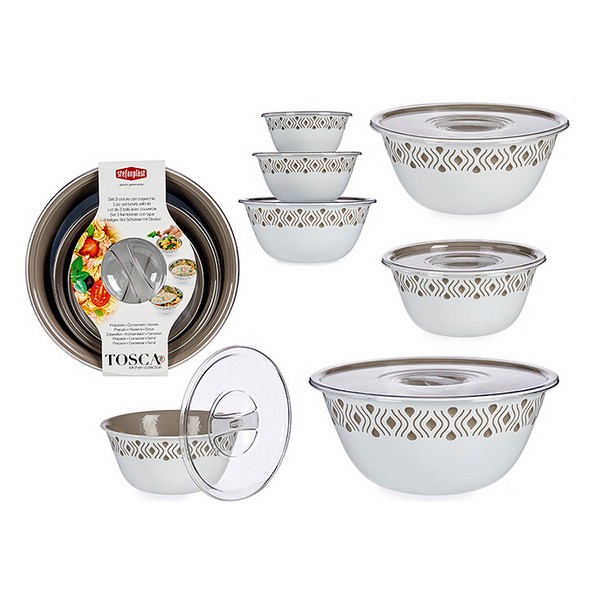 Bowl Tosca Beige Plastic (3 Pieces) - bowl