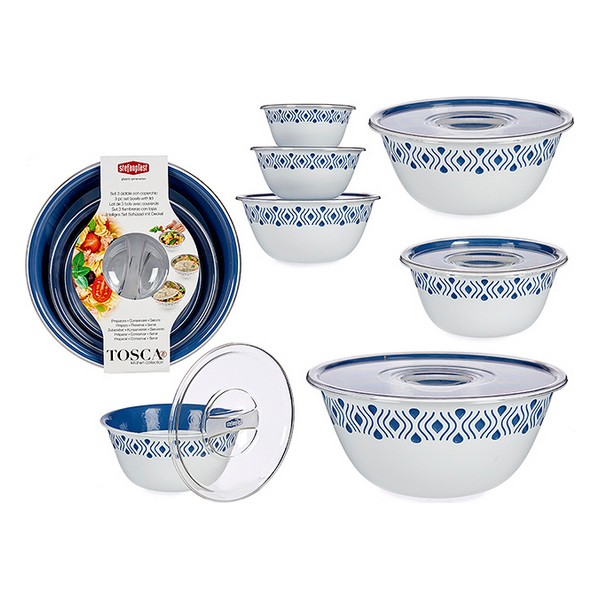 Bowl Tosca Blue Plastic (3 Pieces) - bowl