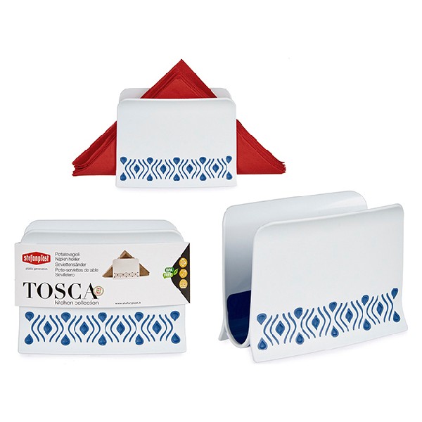 Napkin holder Tosca Blue Plastic - napkin