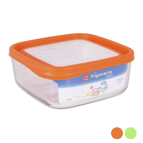 Square Lunch Box with Lid Bormioli (18 x 19 x 8 cm) - square