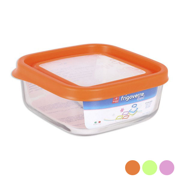 Square Lunch Box with Lid Bormioli (15 x 15 x 6,4 cm) - square