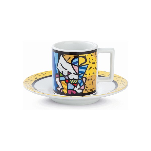 Set of Mugs Britto Cat Multicolour Ceramic (2 pcs) - set