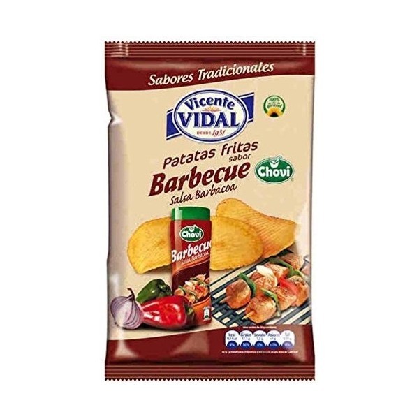 Patatas Fritas Onduladas Sabor Barbecue Chovi 135 GR Vidal - 8410071101278