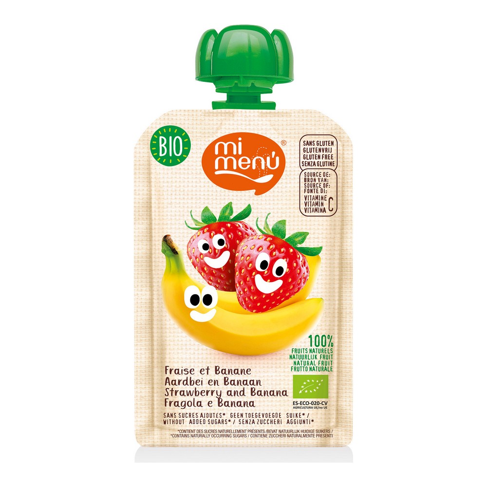 Baby food Be Plus Pouch Strawberry Banana (100 g)