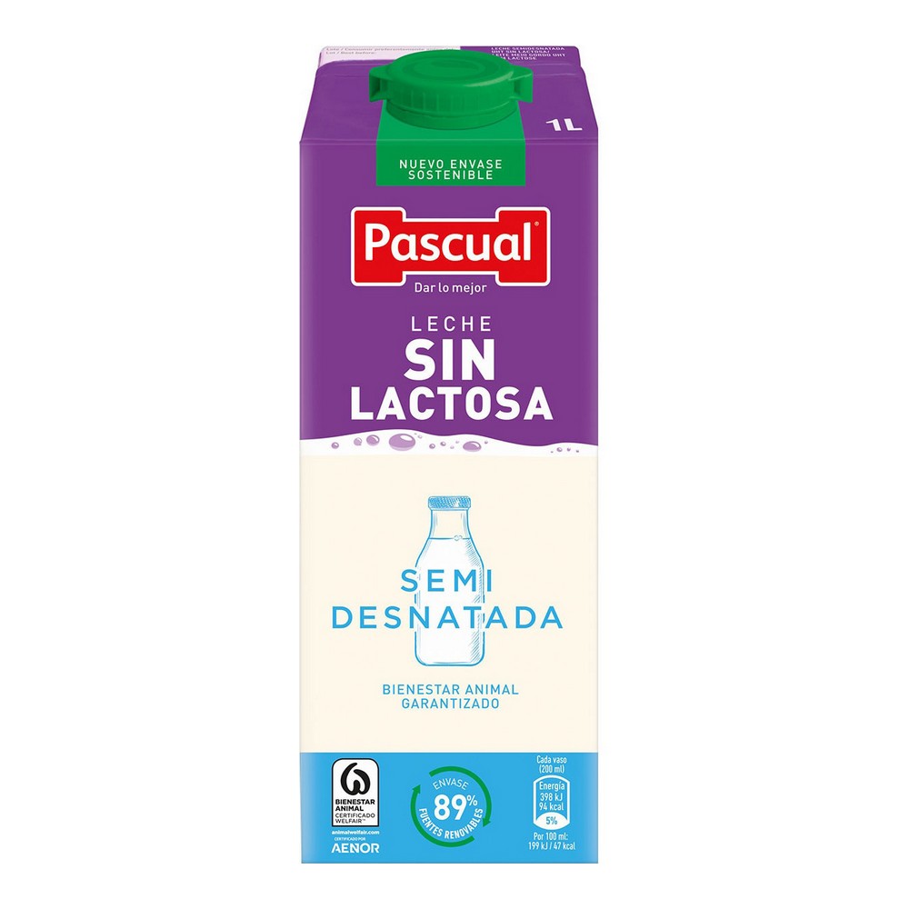 Semi-skimmed milk Pascual Lactose free (1 L) - semi