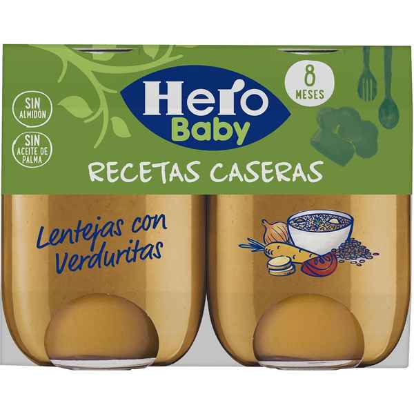 Baby food Hero Recetas Caseras Lentils Verduras (2 x 190 gr) - baby