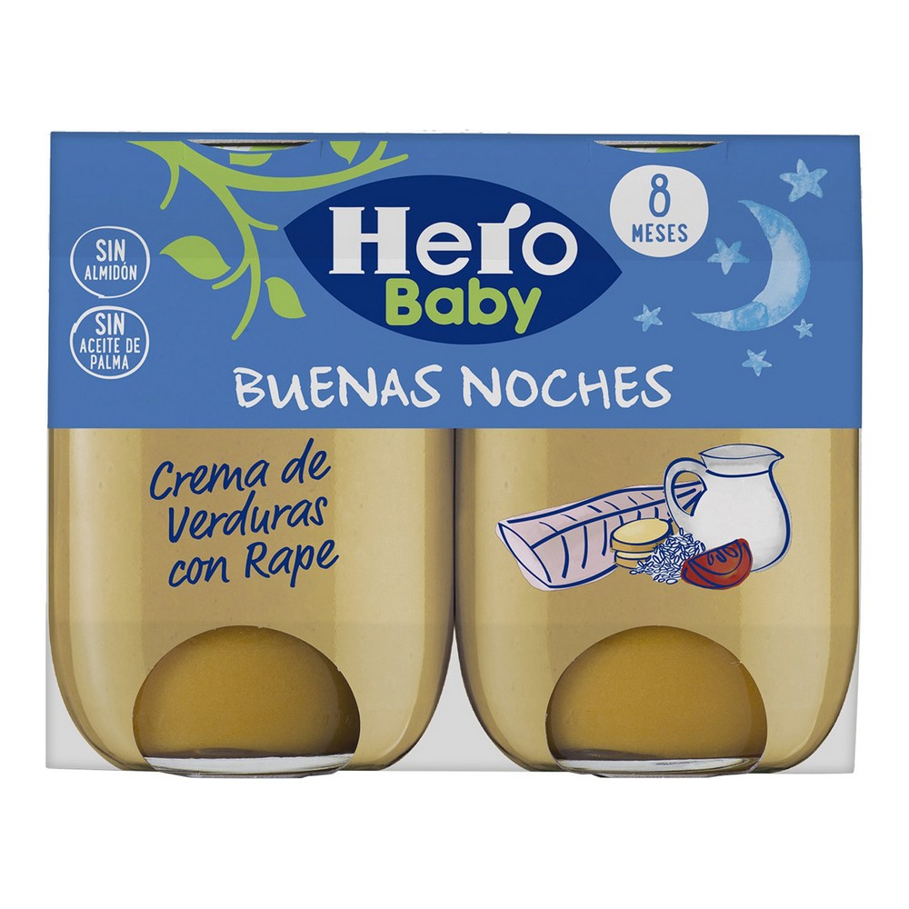 Baby food Hero Buenas Noches Rape Verduras (2 x 190 gr) - baby