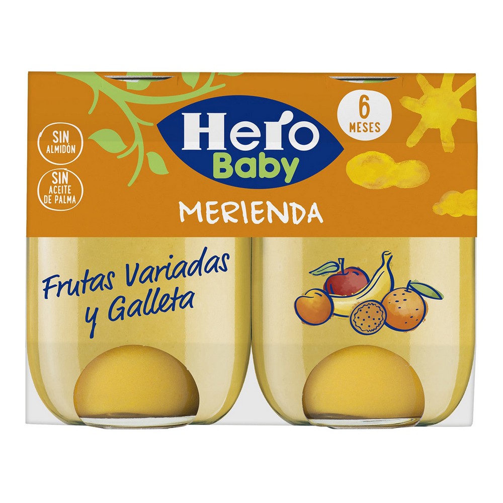 Baby food Hero Merienda Frutas Galleta (2 x 190 gr) - baby